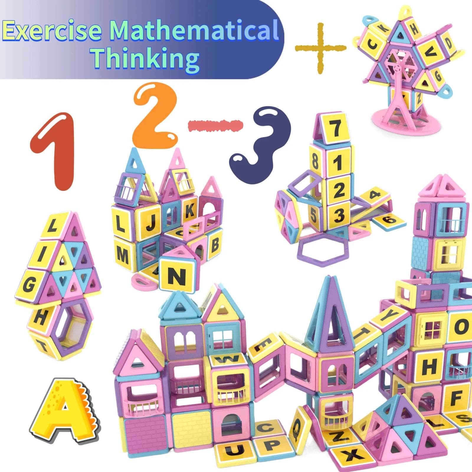 152 Piece Magnetic Building Block Toys Suitable for Boys and Girls Aged 3 Above Magnetic Construction Blocks Birthday Gifts. - AIAZ