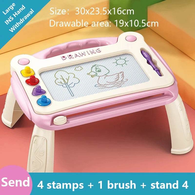 Magnetic Drawing Board Colored Graffiti Magic Eraser Drawing Board Children's Graffiti Board Art Early Education Drawing Toy - AIAZ