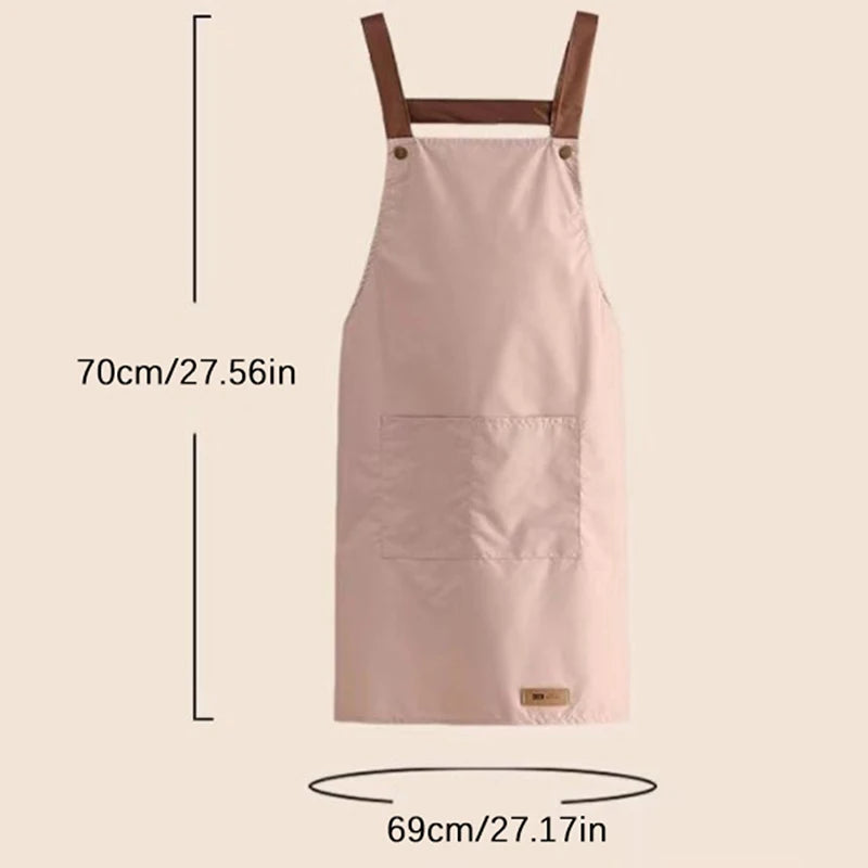 Resistant Dirt Apron Waterproof and Oil Resistant Household Kitchen Cooking Fashion Apron Adult Work Clothes Kitchen Accessories