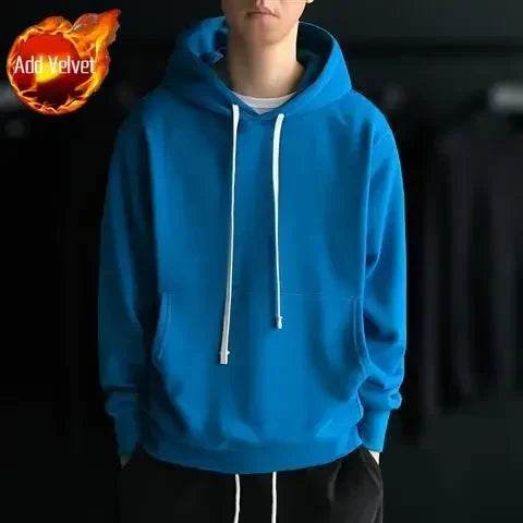 Male Clothes Hooded Solid Sweatshirt For Men No Logo Hoodies Yellow Designer Sweat Shirt Simple Elegant Hot Low Price New In S - AIAZ