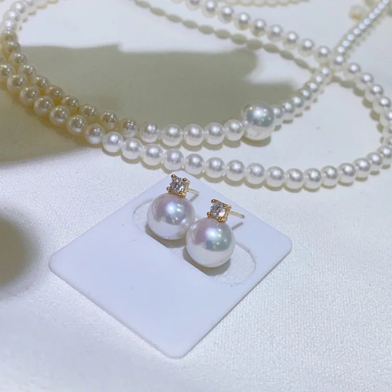 SGARIT Real S925 Sterling Silver Earrings Bright Edison Pearl Earrings Women Luxury Jewelry Perfectly Round