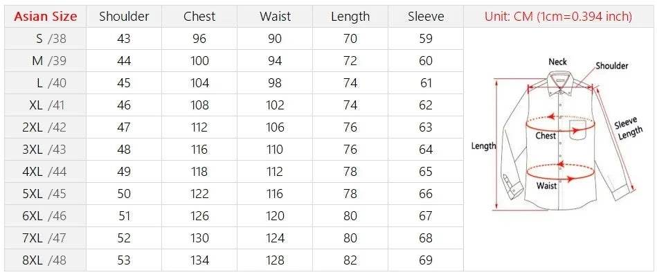 Men Formal Shirt Long Sleeve Office Solid Color Anti-Wrinkle Fashion Business Pocket White Social Pocket Shirts 5XL 6XL 7XL - AIAZ