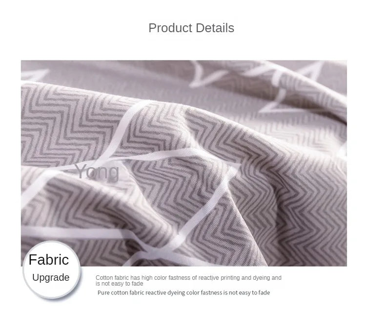 3PC 100% Cotton Duvet Cover Set Striped Printing 1PC Duvet Cover 2PC Pillowcase Cotton Soft Skin Friendly Bedding