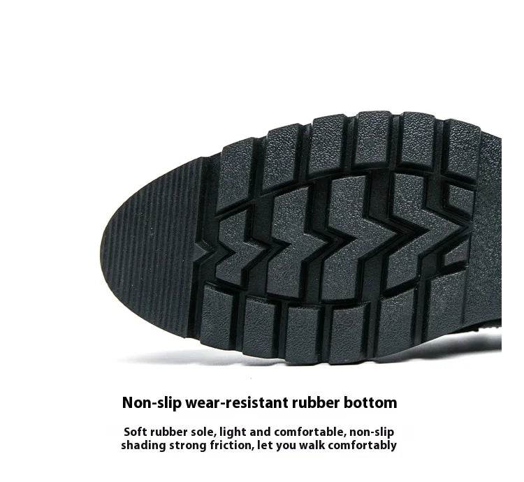 2025 men's party and business loafers, thick-sole men's formal thick-sole shoes, comfortable slip-on fashion casual shoes - AIAZ