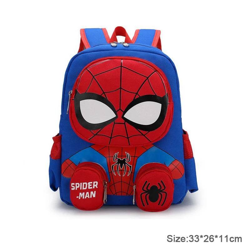 Spiderman Backpacks Super Heroes Student School Bag Cartoon 3d Stereo Kindergarten Backpack Children's Travel Bag Gift - AIAZ