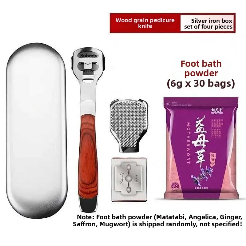 Foot Care Tool Kit Profional Dead Skin Removal Foot File Set with 0 Blades Foot Scraper Board Personal Hygiene Tool