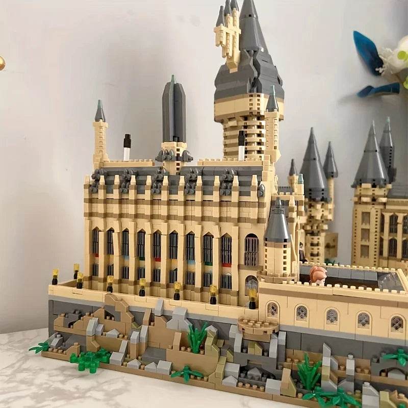 Micro Bricks City Creative Medieval Magic Castle Series School Architecture Palace Model Building Blocks Gifts Kid Assembly Toys - AIAZ
