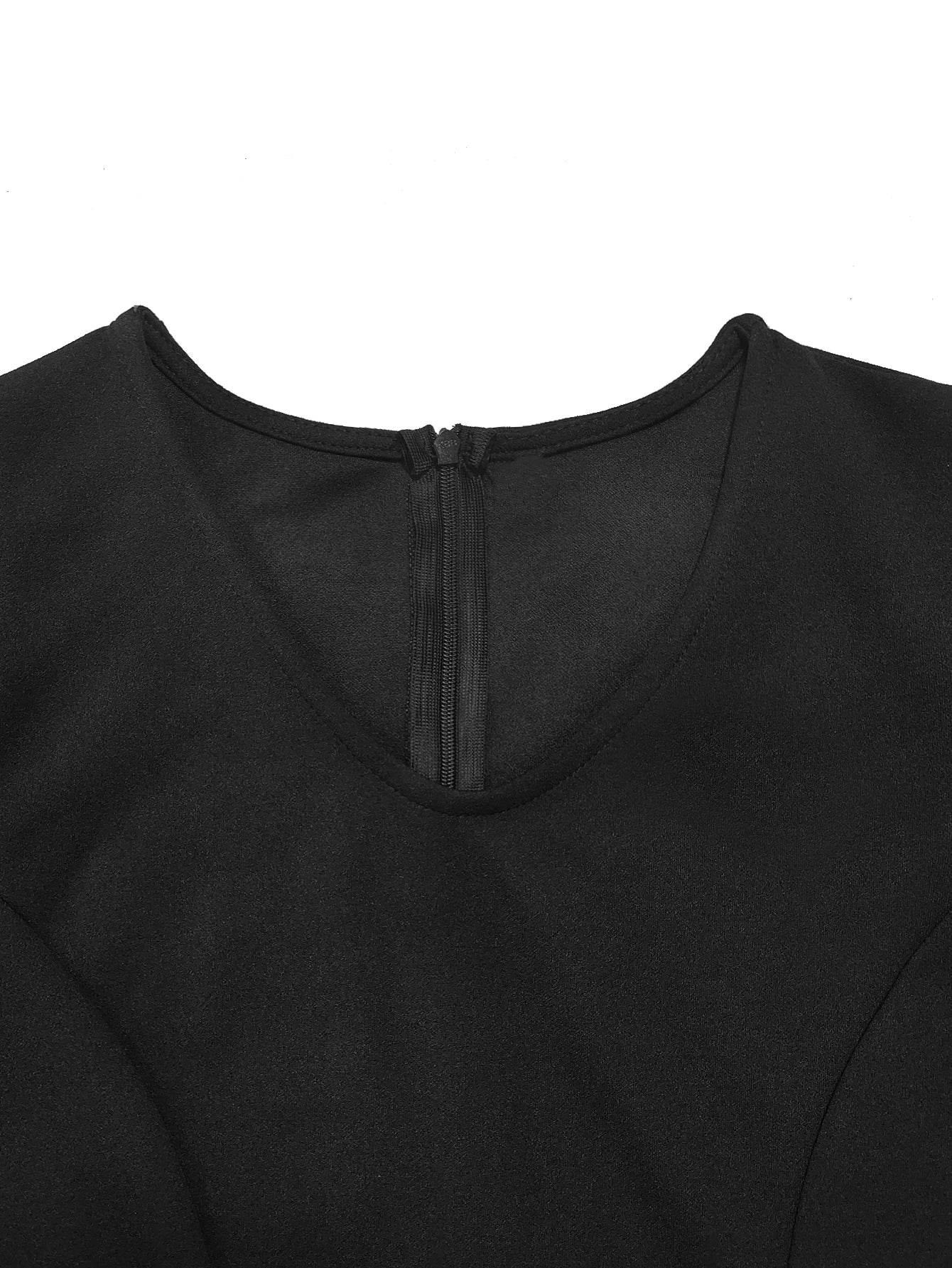 Women's Solid Color V Neck Jumpsuit, ElegantFashion Casual Jumpsuit for Daily Outdoor WearWomen Jumpsuits for Spring - AIAZ