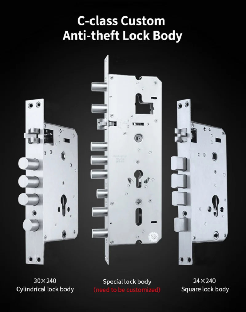 Tuya APP Facial Fingerprint Password With Camera Smart Door Lock Remote Voice Intercom Electronic Door Lock Fully Automatic