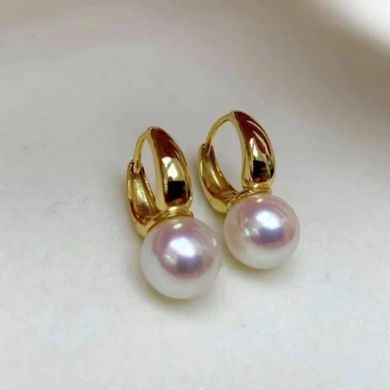 SGARIT Classic Versatile Pearl Earrings Natural Freshwater Pearl 925 Sterling Silver Pearl Jewelry For Wemon Wedding Gift SE35