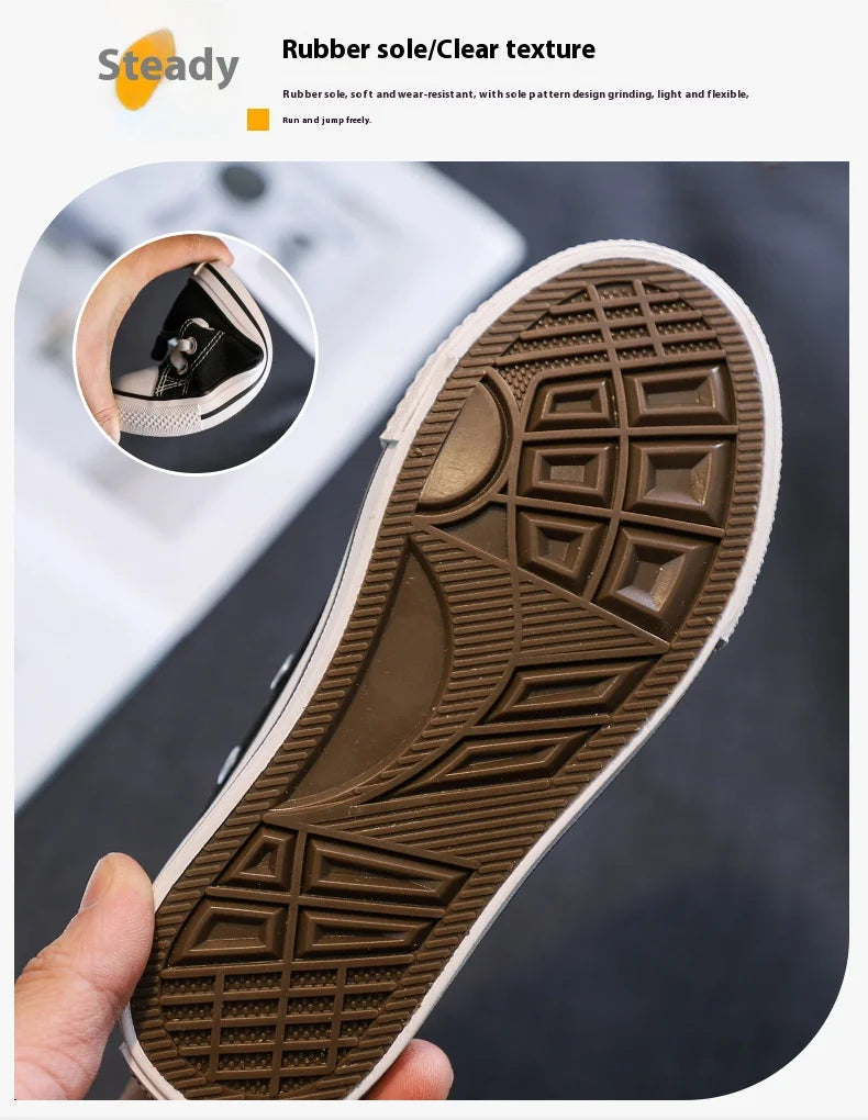 Children's Canvas Shoes, Spring and Autumn Korean Low-Top Shoes, Boys' and Girls' Shoes, Small White Shoes, Casual Cloth Shoes
