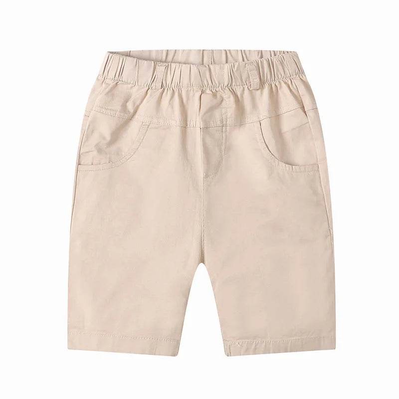 Summer Boys Shorts Solid Color Children's Cargo Pants Teenager School Capris Woven Baby Casual Pants Kids Trousers Clothing - AIAZ