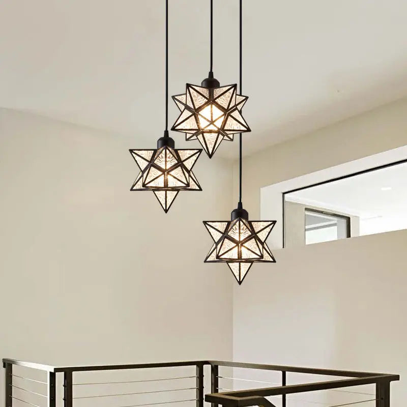 Lamps for Living Room Decor Five-pointed Star Ceiling Modern Balcony Corridor Porch Fashion Network Red Star  Ceiling Light
