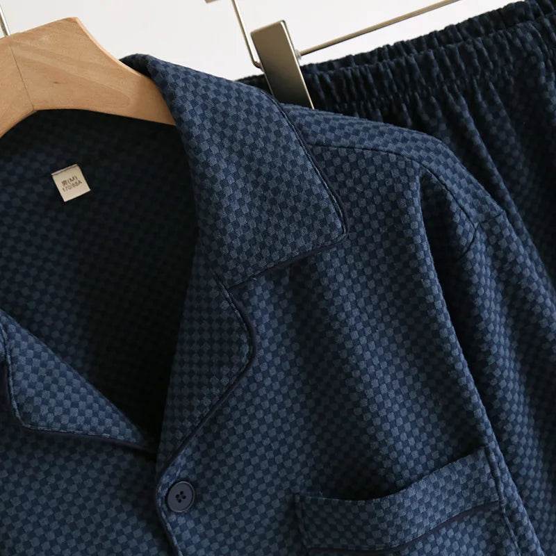 2025 New Men's Autumn/Winter Pajama Set Thickened Warm Home Clothes Long Sleeve Long Pants Two Piece Set Large Size Set - AIAZ