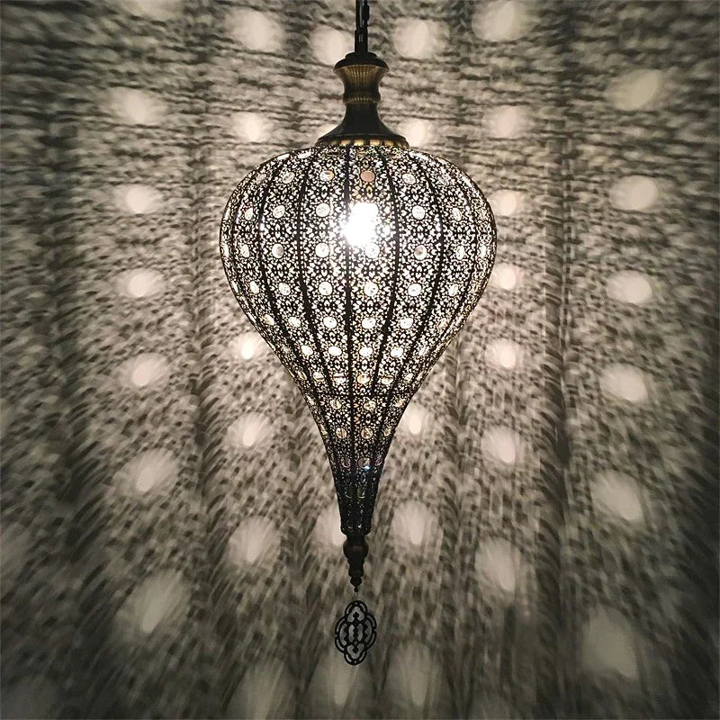 Southeast Asian Style Hanging Pendant Light Fixture Morocco Lamp Dining Room Turkish Asia Cloth Shop Restaurant Decor Chandelier