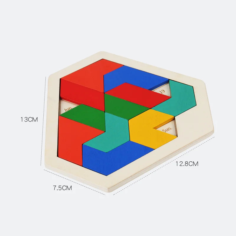 27 Style Block Puzzle Jigsaw Puzzle Board Classical Puzzle Children's Toys Hexagonal Alien Chess Tangram Puzzle Toys