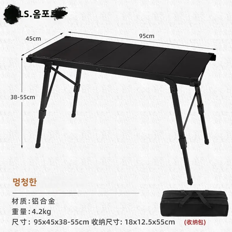 MOUNTAINHIKER Folding Camping IGT Table Wood Lightweight Camp BBQ Grill Table Removable Outdoor Picnic Fishing Camping Table