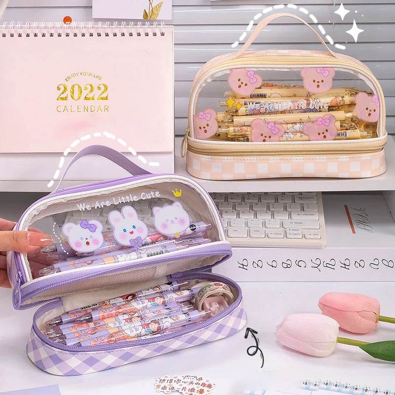 Pencil Cases For Girls School Supplies Pencil Pouch Trousse Scolaire Large Capacity Pencilcase Estuche Escolar Cute Pencil Case - AIAZ