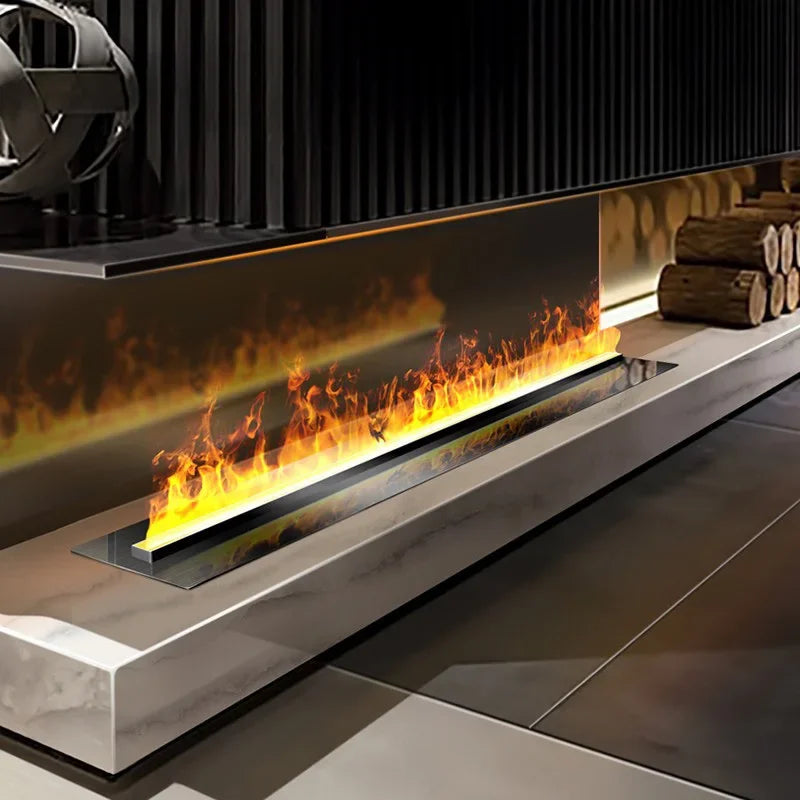 Upgraded LED Electric Fireplace 128 Color Flames Safe Touch APP Remote Controller Fireplace for Living Room/Office