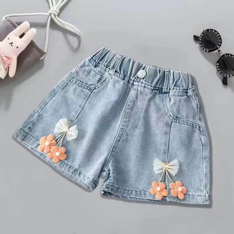 1pcs Summer Girl Kids New Mid Waist Denim Short Toddler Teenage Casual Pants Children Classics Fashion Looses Soft Jeans Shorts - AIAZ