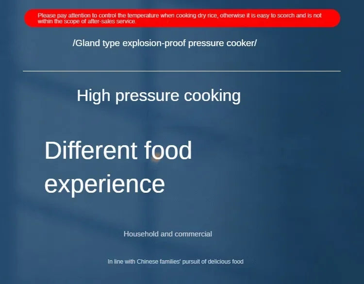 Extra Large Pressure Cooker Thick Commercial Stainless Steel Pressure Cooker Kitchen Electric Cookware Dining Bar Home Garden