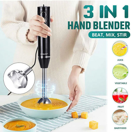 Portable Blender For Kitchen 3-in-1 Multifunctional Household Handheld Small Electric Mixer Food Juicer Home Appliance