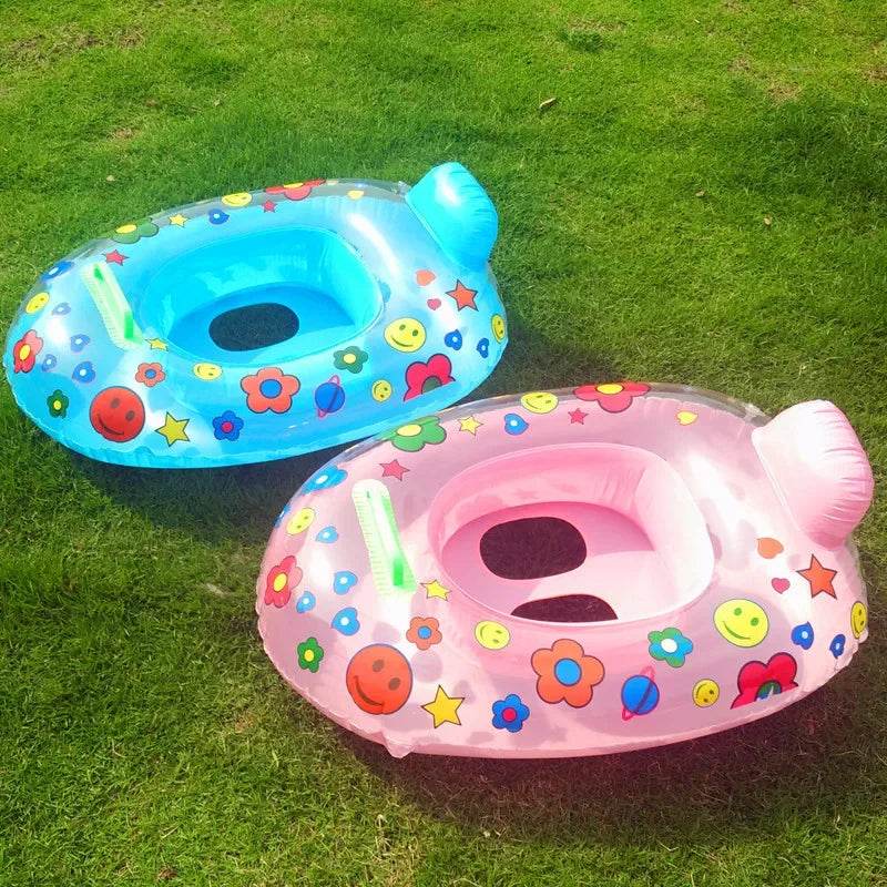 Baby Kids Swimming Floats Cartoon Ring Safety Swimming Ring Inflatable Swim Float Seat Boat Water Fun Pool Toy Gift for Baby Kid - AIAZ