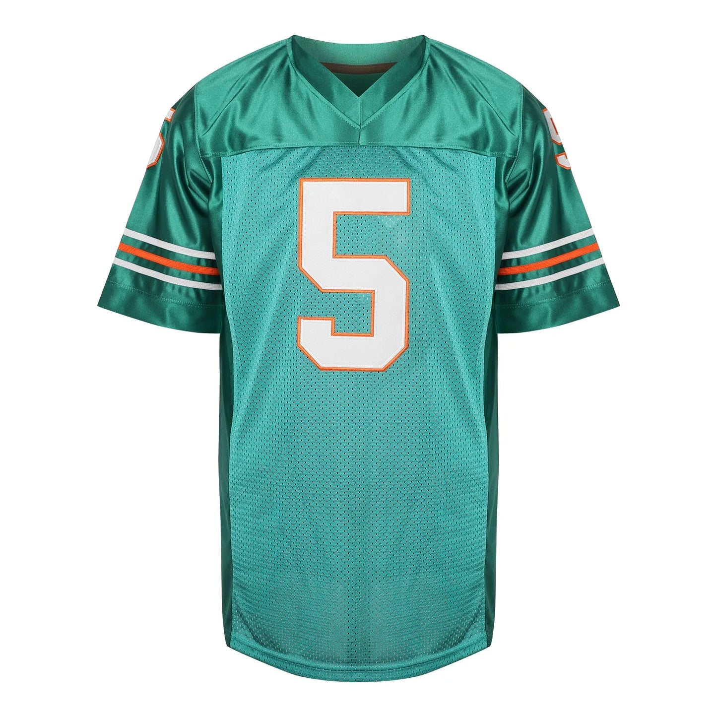 Sport #5 Ray FINKLE Ace Ventura Movie Short Jersey Teal Green 100% Stitched Ray FINKLE Retro Football Jerseys