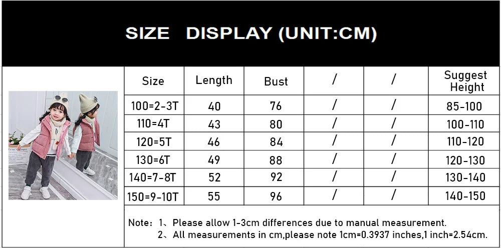 Children Autumn Winter Warm Vest Girls Casual Solid Color Jacket Boys Simple Fashion Collar Thickened Corduroy Waistcoat 2-10T