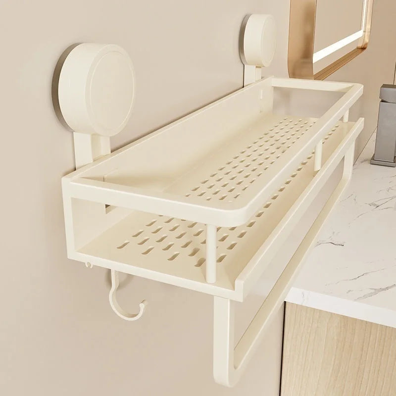 No Need To Drill Suction Cup Bathroom Storage Rack, Wall-mounted Oganizing Rack Cosmetic Storage Rack, Kitchen Storage Rack