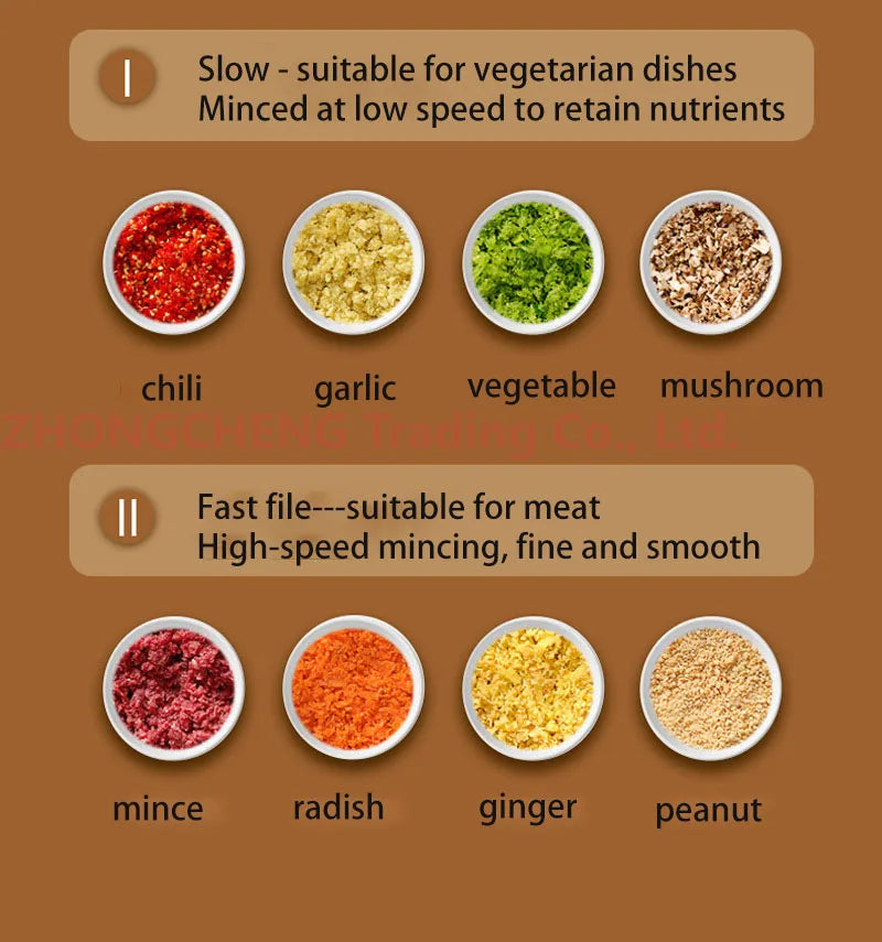 Kitchen household electric meat grinder stainless steel stuffing minced vegetables minced meat mincer small garlic chili cooker