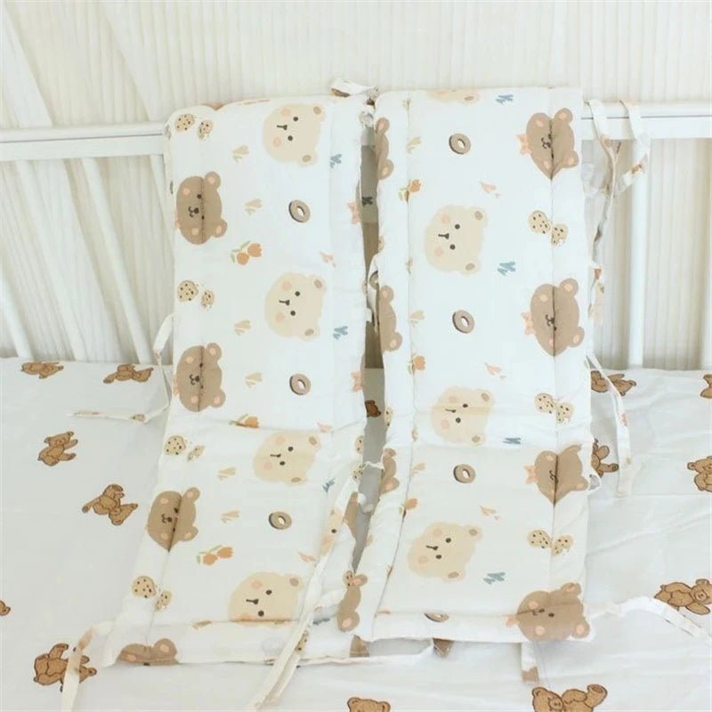 Cartoon Baby Anti-collision Guardrail Soft Wrapping Edge High-quality Cotton Children Bed Bumper Boys Girls Universal Bedding