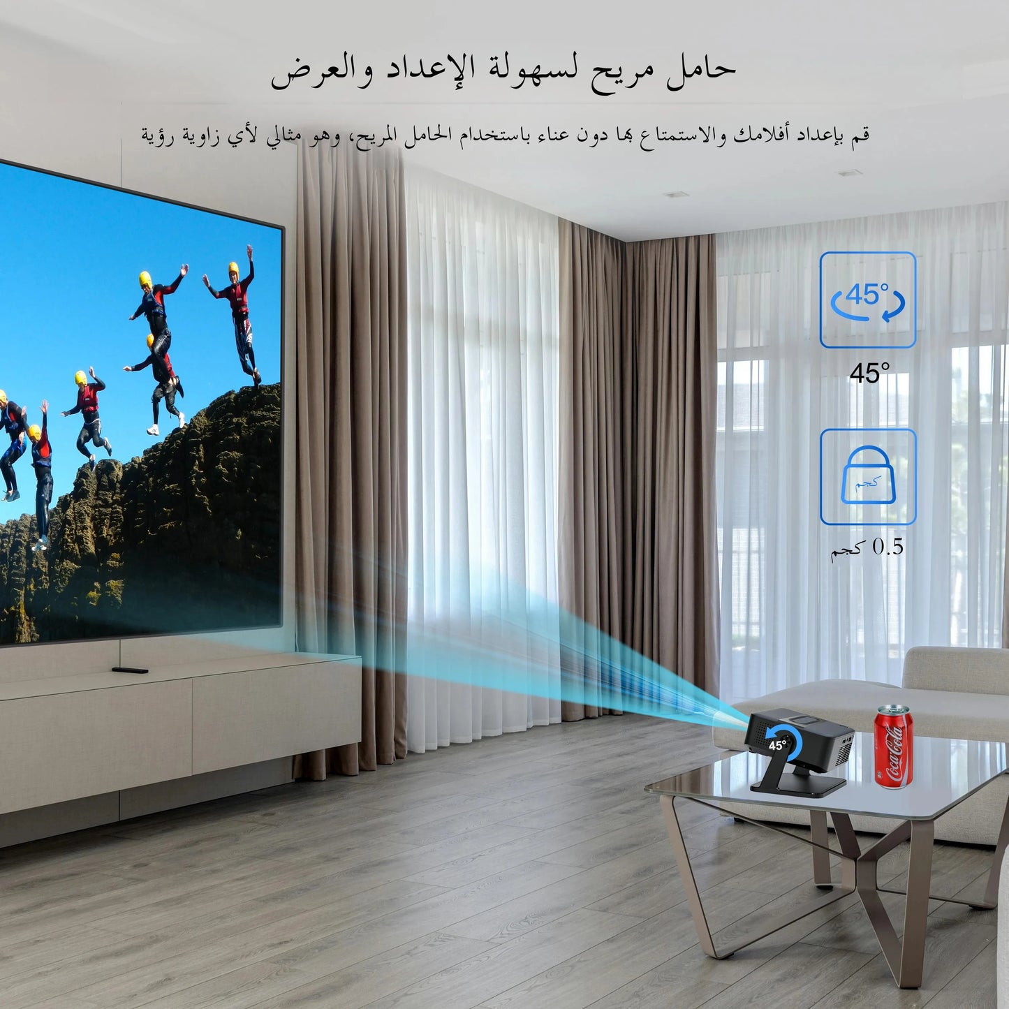 WESOPRO Mini Projector Smart 4K Portable with Wifi 6 Bluetooth 5.0 Android 11 Automatic Keystone for Home Theater Entertainment