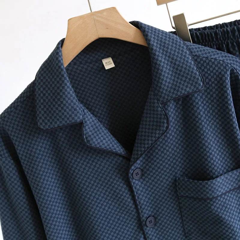 2025 New Men's Autumn/Winter Pajama Set Thickened Warm Home Clothes Long Sleeve Long Pants Two Piece Set Large Size Set - AIAZ