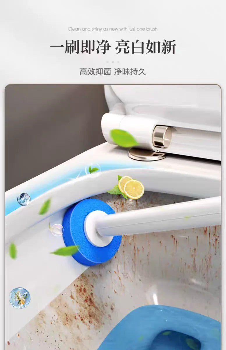 Toilet Brush Disposable Wallmounted Toilet Cleaner Replacement Head Long Handle Cleaning Tool Brush WC Kit Bathroom Accessory