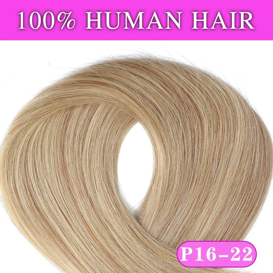 Halo Hair Extensions 100% Human Hair 14-28 Inch Hidden Wire Clip In Hair Ombre Brown Color Human Remy Fish Line Hair Extension - AIAZ