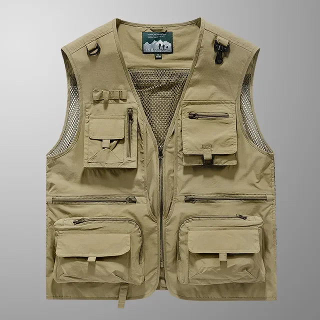 14 Pockets Summer New Men US Tactical Hiking Fishing Vest Mens Photographer Waistcoat Mesh Cargo Sleeveless Jacket Tool Vest
