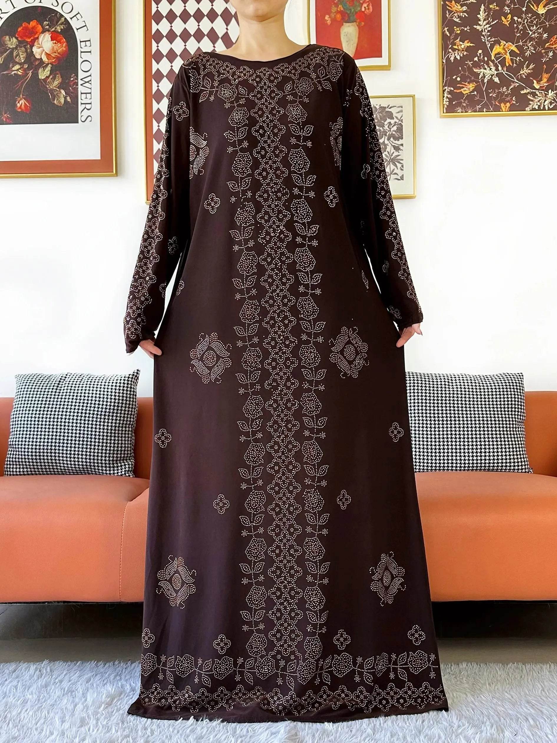 Muslim Two Piece Set Hijab Prayer Dress Fashion Abaya Set Women Prayer Garment Hijab Long Khimar Long Dress Sets Islamic Ramadan - AIAZ