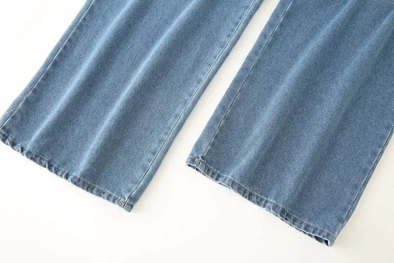 MUJER 2025 Women's Jeans Blue Baggy Jeans for Women High Waist Mom Jeans Woman Wide Leg Denim Pants Woman Jeans Summer Trousers - AIAZ