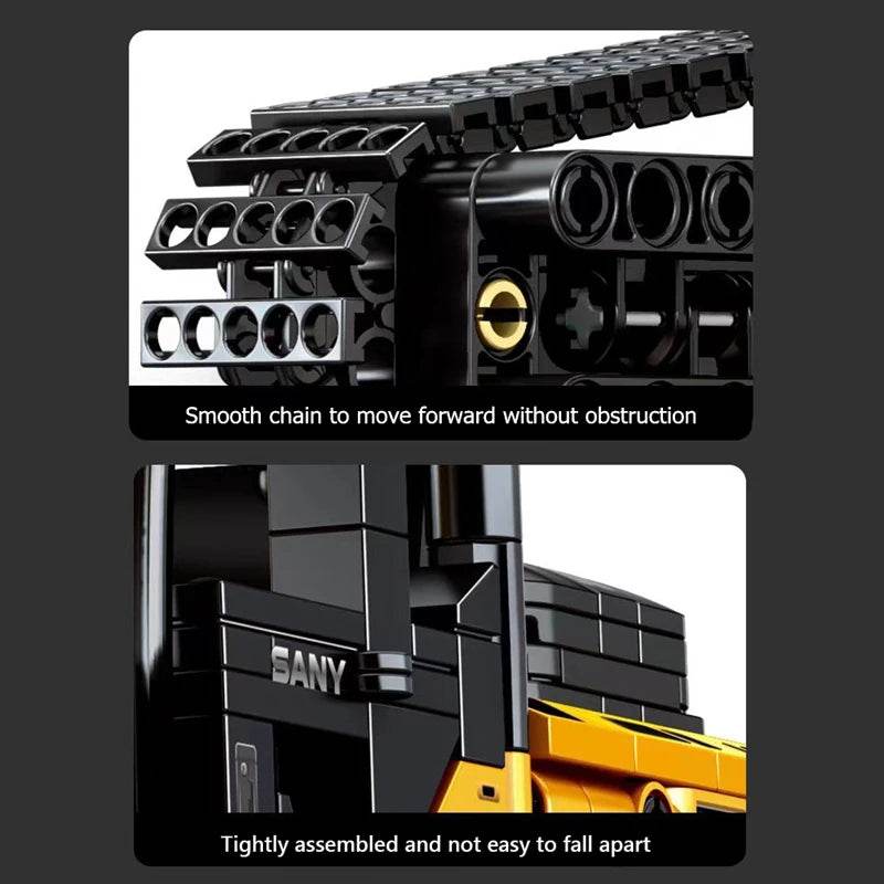 SEMBO BLOCK 1022pcs Excavator Models Building Blocks MOC City Construction Engineering Vehicle Bricks Educational Toys Boys Gift - AIAZ