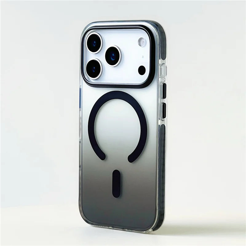 Gradient Color Matte Shockproof Magsafe Case For iPhone 17 Air 16Pro 17Pro Max Hybrid Wireless Charge Magnetic Hard Back Cover