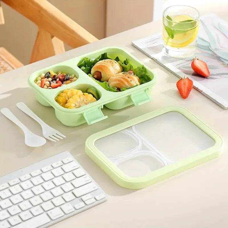 Bento Box Leakproof Lunch Food Storage with Stackable Design Carry Handles Office School for Kitchen Restaurant Use Lunch Box - AIAZ