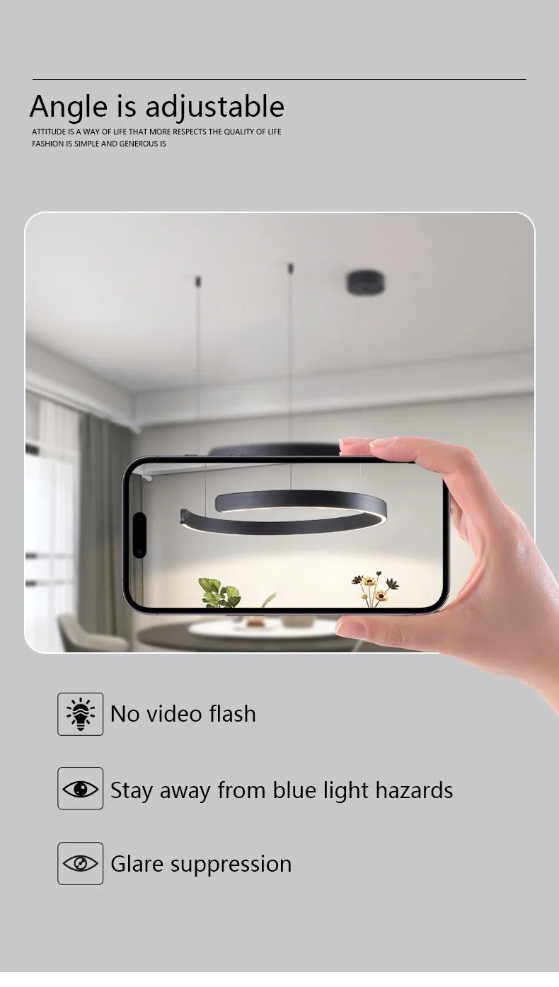 Ceiling chandelier Pendant light Chandeliers for dining room LED Bedroom living room nordic home decor Modern Round ring lamps