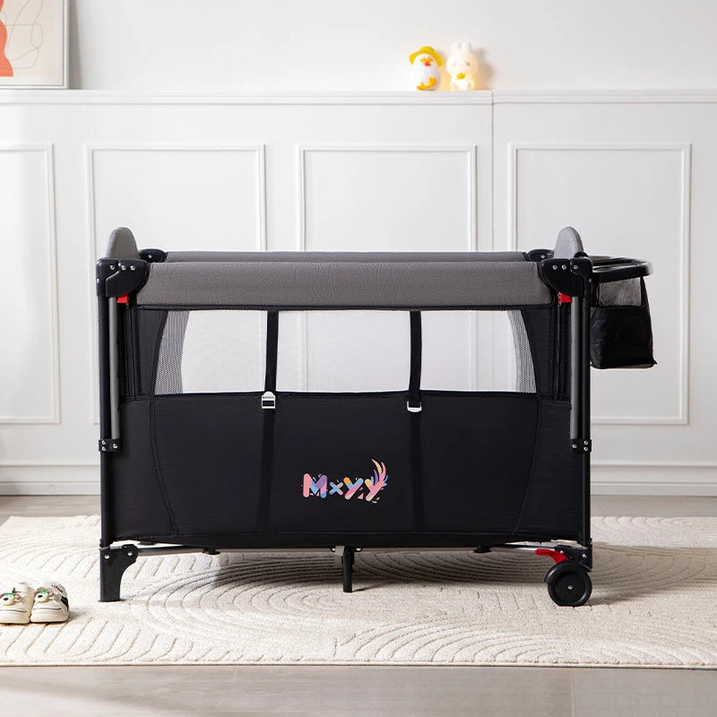 Multi Functional Newborn Bassinet Convertible Rocking Bedside Sleeper with Foldable Design, Universal Sleeping Crib for Babies
