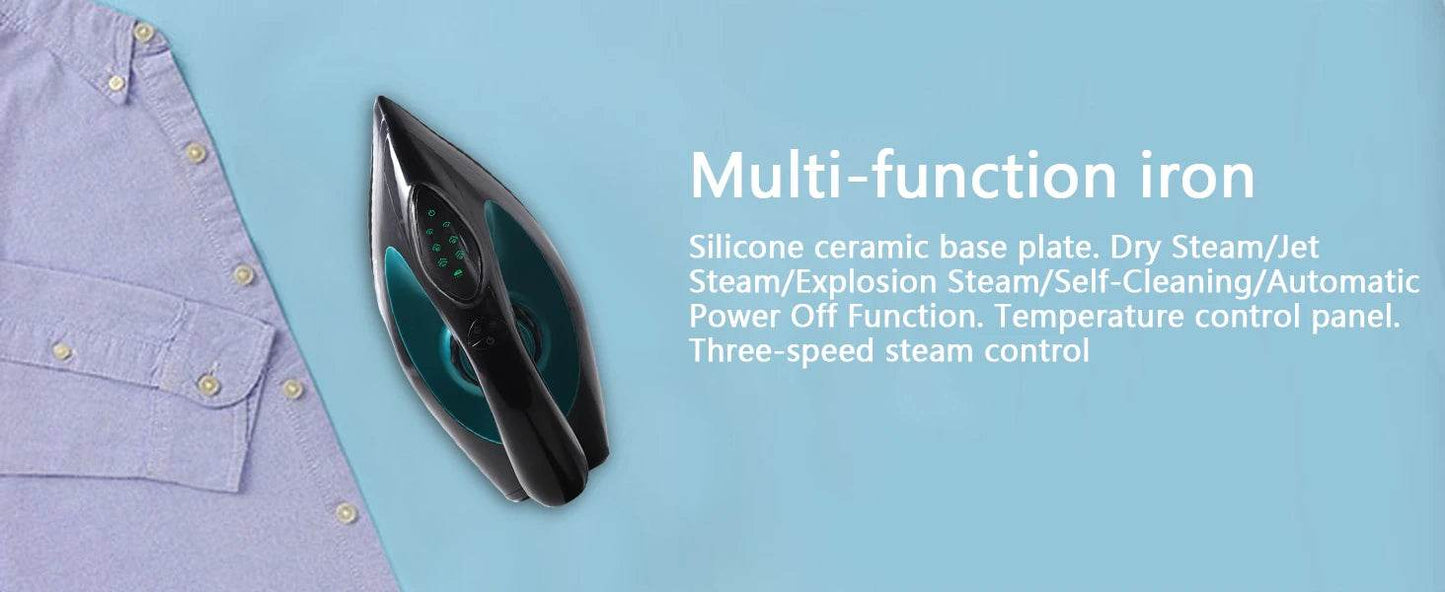 Sonifer Split Steam Iron with LCD Display 2400W Fast heating1.5L Large Individual Water Tank 3 Steam Adjustment - AIAZ