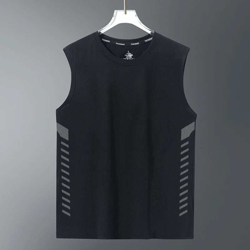 Men's Summer New Sle Qui Dry Sport Vest Loose Ice Silk Svel T-irt Fitn Training Running Baskeall American Sle