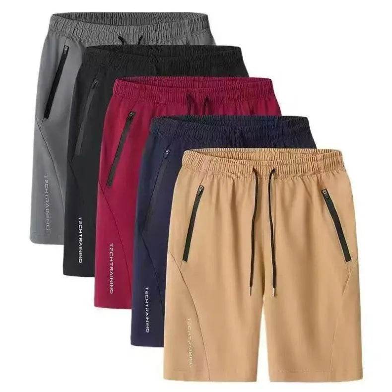 Trendy NEW 2025 Summer Men's Loose Shorts Above Knee Cross Border Beach Basketball Shorts Sweat Absorbing Casual Shorts - AIAZ