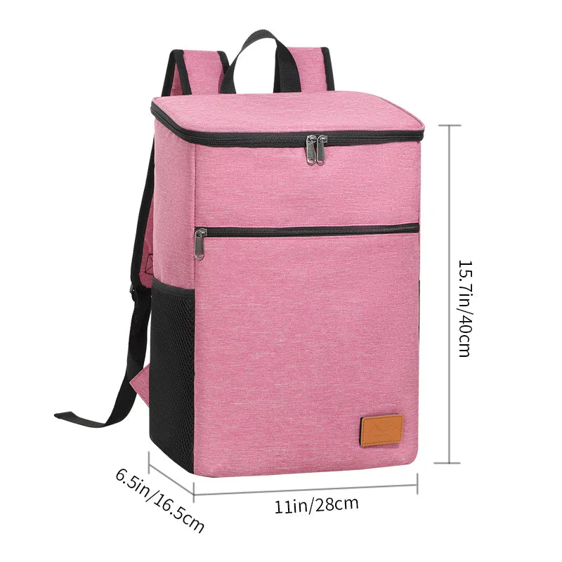 26L Outdoor Cooler Bag Thermal Backpack Insulated Picnic Lunch Bag Camping Food Drink Beer Ice Bag Leakproof Travel Backpack