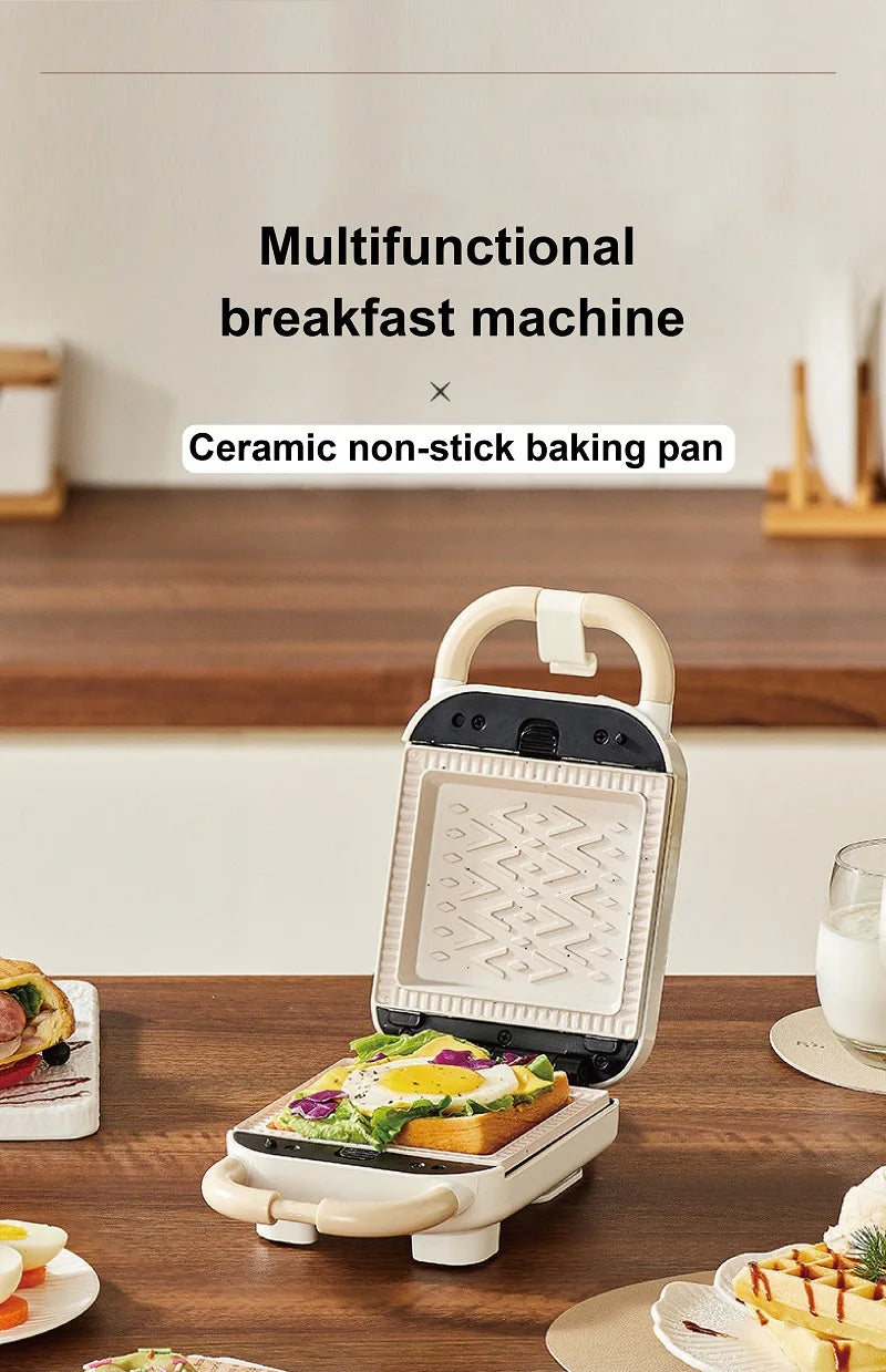 600W Electric Sandwich Machine Waffle Maker Home Toaster Multifunctional Breakfast Machine Takoyaki Pancake Donut Toast Press
