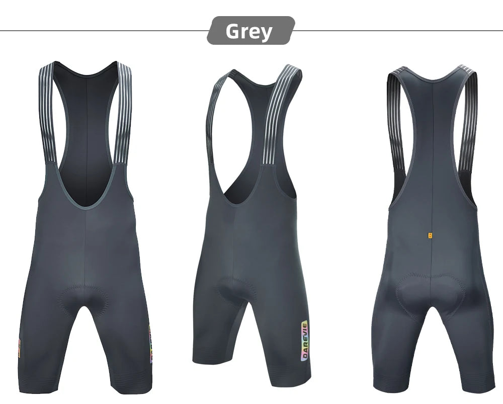 DAREVIE Cycling Bib Shorts Seamless 4.0 Italy ELASTIC-INTERFACE Pad Cycling Shorts Diamond Leg Gripper Men's Bretelelle Shorts